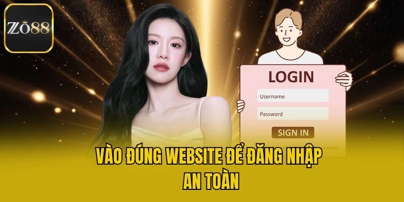 Vào đúng website để đăng nhập an toàn
